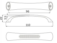 Ручка меб. скоба мет. SIENA 96 хром — купить мебельную фурнитуру в Санкт-Петербурге | AKS мебель
