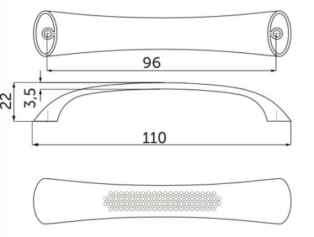 Ручка меб. скоба мет. SIENA 96 хром — купить мебельную фурнитуру в Санкт-Петербурге | AKS мебель
