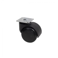 Колесо меб. пласт. FURNI d50 с площадкой, черный AKS — купить мебельную фурнитуру в Санкт-Петербурге | AKS мебель
