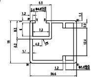 Профиль алюминиевый для рамочных фасадов Z-1 серебро (L-3500) AMIX — купить мебельную фурнитуру в Санкт-Петербурге | AKS мебель
