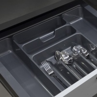 Лоток для столовых приборов 500 TR-02 (435～380*485～440*60), серый AKS — купить мебельную фурнитуру в Санкт-Петербурге | AKS мебель
