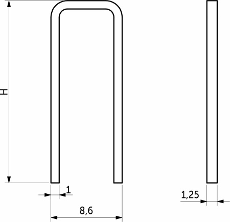 Скоба Н-30 1 уп=26,600 шт — купить мебельную фурнитуру в Санкт-Петербурге | AKS мебель
