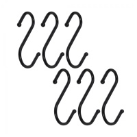 Крючок на трубу d16 ретро (к-т 6шт) черный AKS — купить мебельную фурнитуру в Санкт-Петербурге | AKS мебель
