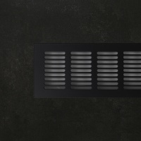 Решетка вентиляционная 480х80мм черная алюминий AKS — купить мебельную фурнитуру в Санкт-Петербурге | AKS мебель
