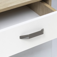 Ручка меб. скоба мет. PRIZMA 128 брашированный темный никель AKS — купить мебельную фурнитуру в Санкт-Петербурге | AKS мебель
