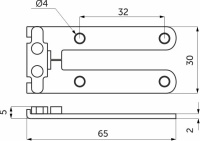 Петля д/столешниц ломберная 180° накладная РБ белый цинк — купить мебельную фурнитуру в Санкт-Петербурге | AKS мебель
