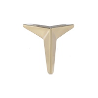 Опора меб. мет. HELLY h100 угловая брашированное золото AKS — купить мебельную фурнитуру в Санкт-Петербурге | AKS мебель
