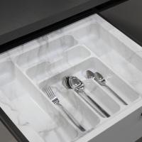 Лоток для столовых приборов 500 TR-05 (435～380*430～390*55), бело-серый мрамор AKS — купить мебельную фурнитуру в Санкт-Петербурге | AKS мебель
