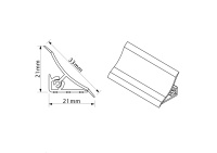 Плинтус ПВХ к столешнику LР травертин (39) EL-MECH-PLAST (1шт=3м.п.) — купить мебельную фурнитуру в Санкт-Петербурге | AKS мебель
