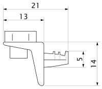 Полкодержатель для стекла мет. SEKURA 0.8 никель (1 уп. = 1 тыс.шт.) AKS — купить мебельную фурнитуру в Санкт-Петербурге | AKS мебель
