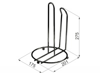 Держатель настольный для бумаги 175*275*200, черный AKS — купить мебельную фурнитуру в Санкт-Петербурге | AKS мебель
