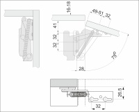 Подъемный механизм JUNIOR AKS — купить мебельную фурнитуру в Санкт-Петербурге | AKS мебель
