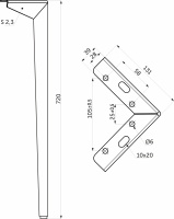 Опора меб. HELLY h720, черный муар (1 упак. = 4 шт.) AKS — купить мебельную фурнитуру в Санкт-Петербурге | AKS мебель
