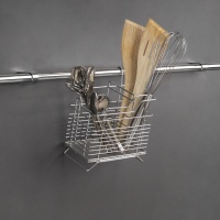 Корзина на трубу d16 для столовых приборов CWJ301 хром AKS — купить мебельную фурнитуру в Санкт-Петербурге | AKS мебель
