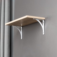 Полкодержатель мет. KOMETA 150*120*20*3, белый AKS — купить мебельную фурнитуру в Санкт-Петербурге | AKS мебель
