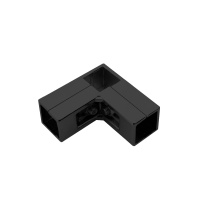 Соединитель 3-х труб угловой для квадр. трубы 25*25 QUADRO, черный AKS — купить мебельную фурнитуру в Санкт-Петербурге | AKS мебель
