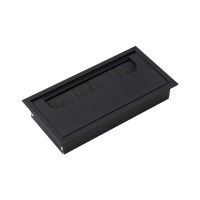 Пропуск кабельный металл 80х160мм черный AKS — купить мебельную фурнитуру в Санкт-Петербурге | AKS мебель
