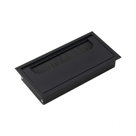 Пропуск кабельный металл 80х160мм черный AKS — купить мебельную фурнитуру в Санкт-Петербурге | AKS мебель
