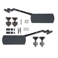 Подъемный механизм верхний L с доводчиком на две двери PRIME by AKS ZEVS графит — купить мебельную фурнитуру в Санкт-Петербурге | AKS мебель
