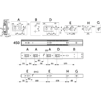 Направляющая шариковая L-450 h=45 PRIME by AKS SOFT CLOSE A черный — купить мебельную фурнитуру в Санкт-Петербурге | AKS мебель
