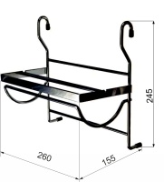 Корзина на трубу d16 для бумаги CWJ207 хром AKS LIGHT — купить мебельную фурнитуру в Санкт-Петербурге | AKS мебель
