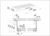 Полка под клавиатуру чёрная AKS — купить мебельную фурнитуру в Санкт-Петербурге | AKS мебель
