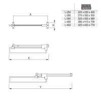 Выдвижная вешалка L-300, хром/черный REJS — купить мебельную фурнитуру в Санкт-Петербурге | AKS мебель
