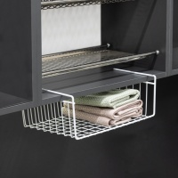 Корзина подвесная 400*255*140, белый РФ (на полку) — купить мебельную фурнитуру в Санкт-Петербурге | AKS мебель
