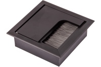 Пропуск кабельный металл 80х80мм черный AKS — купить мебельную фурнитуру в Санкт-Петербурге | AKS мебель
