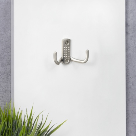 Крючок меб. двухрожковый мет. WP12 сатин GRIDLI — купить мебельную фурнитуру в Санкт-Петербурге | AKS мебель
