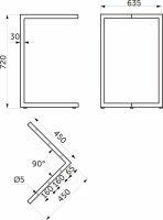 Подстолье TRES h720, белый AKS (1 компл. = 2 шт.) — купить мебельную фурнитуру в Санкт-Петербурге | AKS мебель
