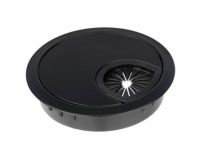 Пропуск кабельный металл D60мм черный AKS — купить мебельную фурнитуру в Санкт-Петербурге | AKS мебель
