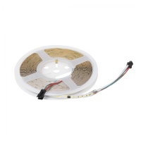 Лента светодиодная SPI ("Бегущий огонь") - 12W/m, 24V, 8мм, 2835, 126 д/м, IP20, холодный белый (6000K) - 10м, AKS — купить мебельную фурнитуру в Санкт-Петербурге | AKS мебель
