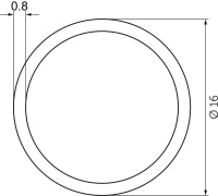Труба d16 L-1000 (0,26кг/0,8мм), хром AKS — купить мебельную фурнитуру в Санкт-Петербурге | AKS мебель
