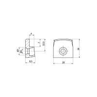 Стеклозажим пластик. белый (1 уп. = 10 шт.) AKS — купить мебельную фурнитуру в Санкт-Петербурге | AKS мебель
