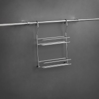 Корзина на трубу d16 двойная малая CWJ116B хром AKS — купить мебельную фурнитуру в Санкт-Петербурге | AKS мебель
