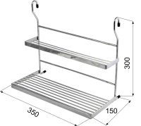 Корзина на трубу d16 для приправ CWJ203В хром AKS — купить мебельную фурнитуру в Санкт-Петербурге | AKS мебель
