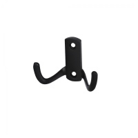 Крючок меб. двухрожковый мет. WP13 черный AKS — купить мебельную фурнитуру в Санкт-Петербурге | AKS мебель
