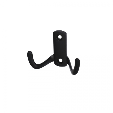 Крючок меб. двухрожковый мет. WP13 черный AKS — купить мебельную фурнитуру в Санкт-Петербурге | AKS мебель
