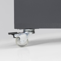 Колесо меб. CRYSTAL/2 d35 h51 с площадкой с торм., прозрачный AKS — купить мебельную фурнитуру в Санкт-Петербурге | AKS мебель
