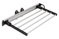 Выдвижная вешалка для брюк крепл.бок./левое, хром/черный AKS — купить мебельную фурнитуру в Санкт-Петербурге | AKS мебель
