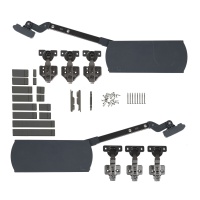 Подъемный механизм верхний M с доводчиком на две двери PRIME by AKS ZEVS графит — купить мебельную фурнитуру в Санкт-Петербурге | AKS мебель
