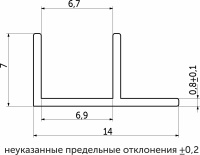 Планка угловая 6 матовая (L=0.6) AKS — купить мебельную фурнитуру в Санкт-Петербурге | AKS мебель
