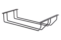 Держатель подвесной для бокалов двухрядный 340*65*205, черный AKS — купить мебельную фурнитуру в Санкт-Петербурге | AKS мебель
