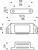 Защелка магнитная мебельная большая AKS белая (упак. = 5 шт.) — купить мебельную фурнитуру в Санкт-Петербурге | AKS мебель
