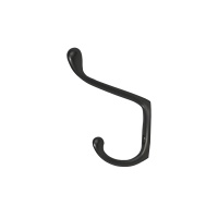 Крючок меб. двухрожковый мет. VIOL черный AKS — купить мебельную фурнитуру в Санкт-Петербурге | AKS мебель
