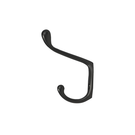 Крючок меб. двухрожковый мет. VIOL черный AKS — купить мебельную фурнитуру в Санкт-Петербурге | AKS мебель
