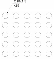 Отбойник силиконовый d10 h=1,5 AKS (лист = 25 шт.) — купить мебельную фурнитуру в Санкт-Петербурге | AKS мебель
