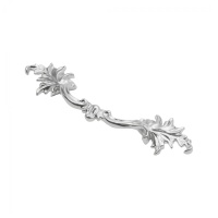 Ручка меб. скоба мет. FLORENTINO 96 белое серебро, AKS — купить мебельную фурнитуру в Санкт-Петербурге | AKS мебель
