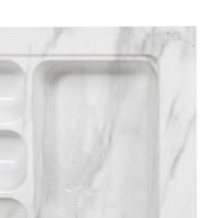 Лоток для столовых приборов 500 TR-05 (435～380*430～390*55), бело-серый мрамор AKS — купить мебельную фурнитуру в Санкт-Петербурге | AKS мебель
